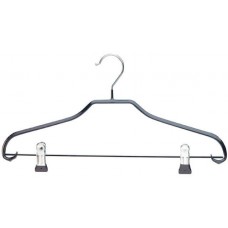 Hanger zwart rubber met knijpers 40cm Tus8327L